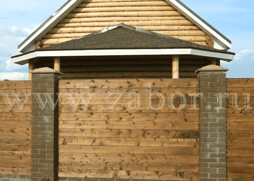Забор из дерева заполнение тип «Классический»