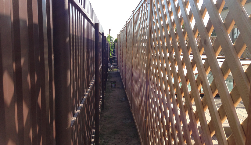 Забор решетка из лиственницы 33м